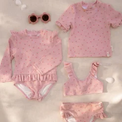 Little Dutch Swim shirt short sleeve - Light pink - Sunny Flowers Sale