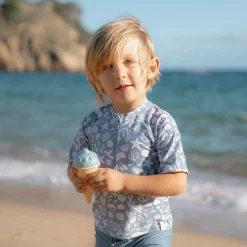 Little Dutch Swim shirt short sleeve - Light blue - Sea Life Online