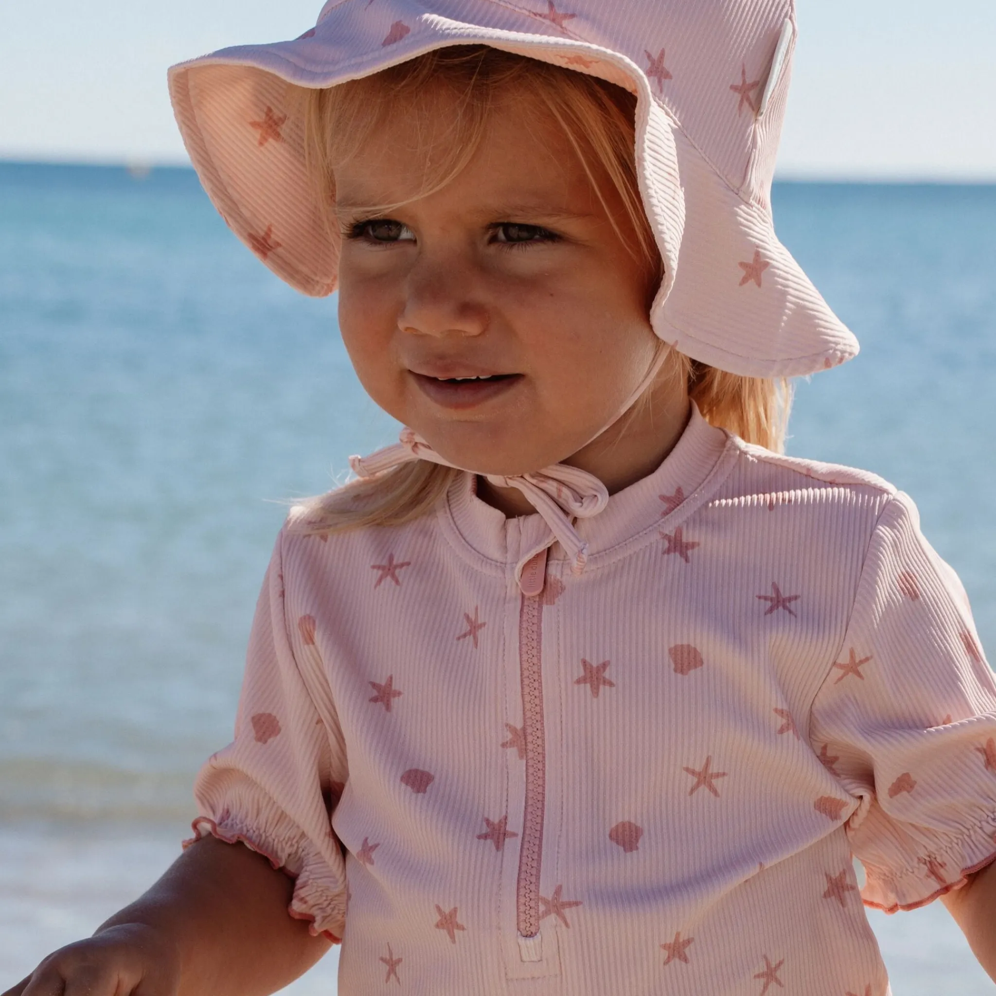 Little Dutch Swim shirt short sleeve - Pink - Shells Online