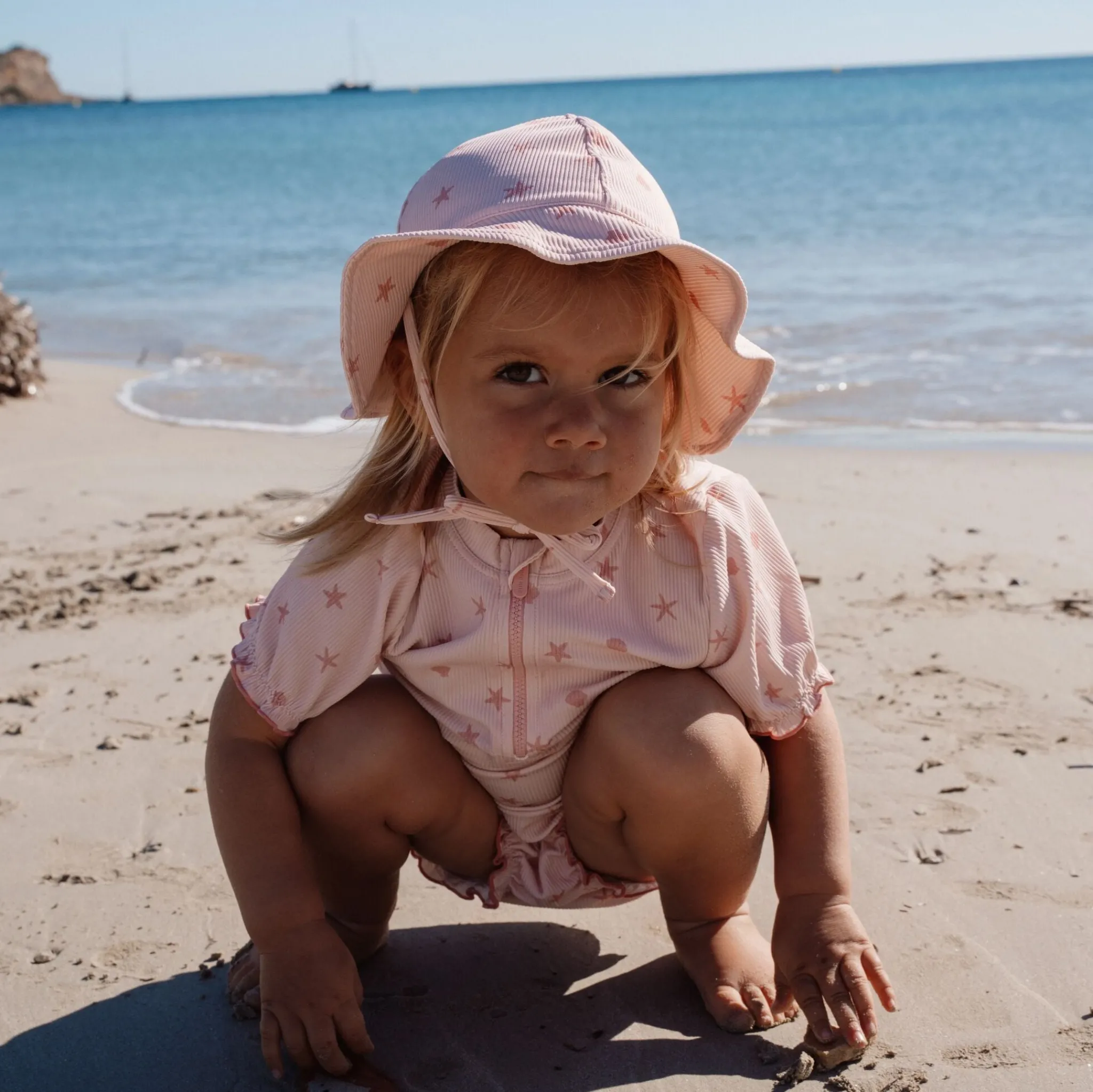 Little Dutch Swim shirt short sleeve - Pink - Shells Online