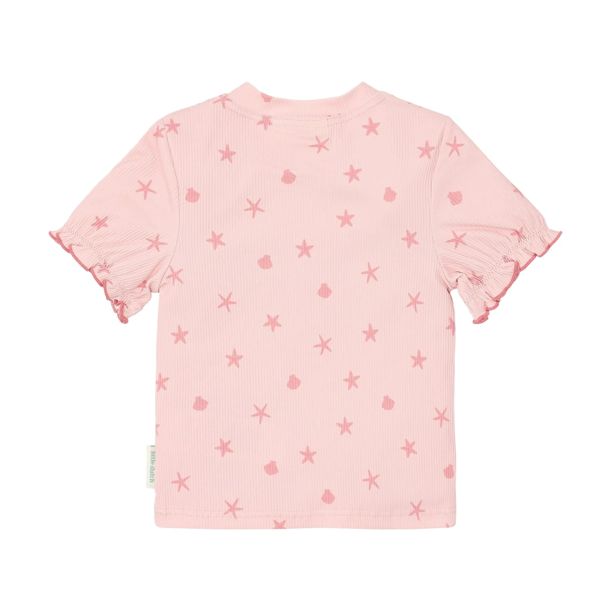 Little Dutch Swim shirt short sleeve - Pink - Shells Online
