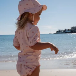 Little Dutch Swim shirt short sleeve - Pink - Shells Online