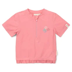 Little Dutch Swim shirt short sleeve - Pink - Sunny Flowers Best
