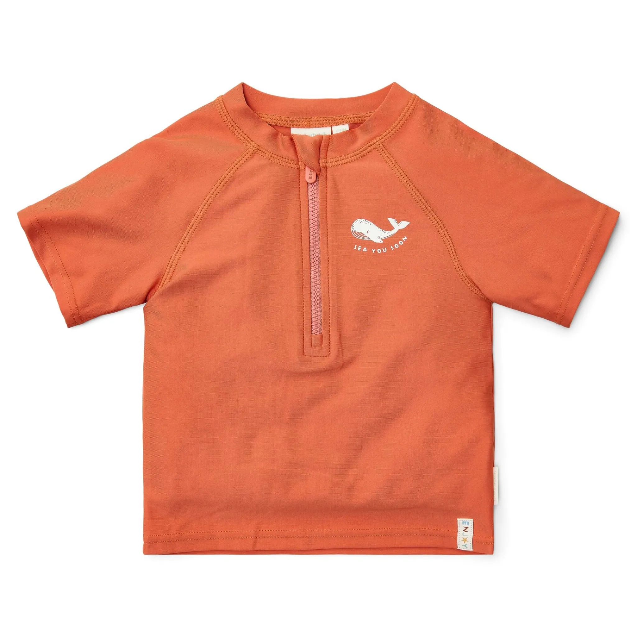 Little Dutch Swim shirt short sleeve - Red - Sea Life
