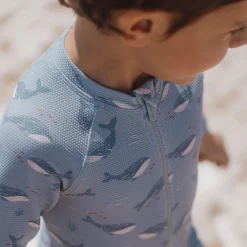 Little Dutch Swimsuit long sleeve - UPF 40 - Blue - Ocean Splash Best