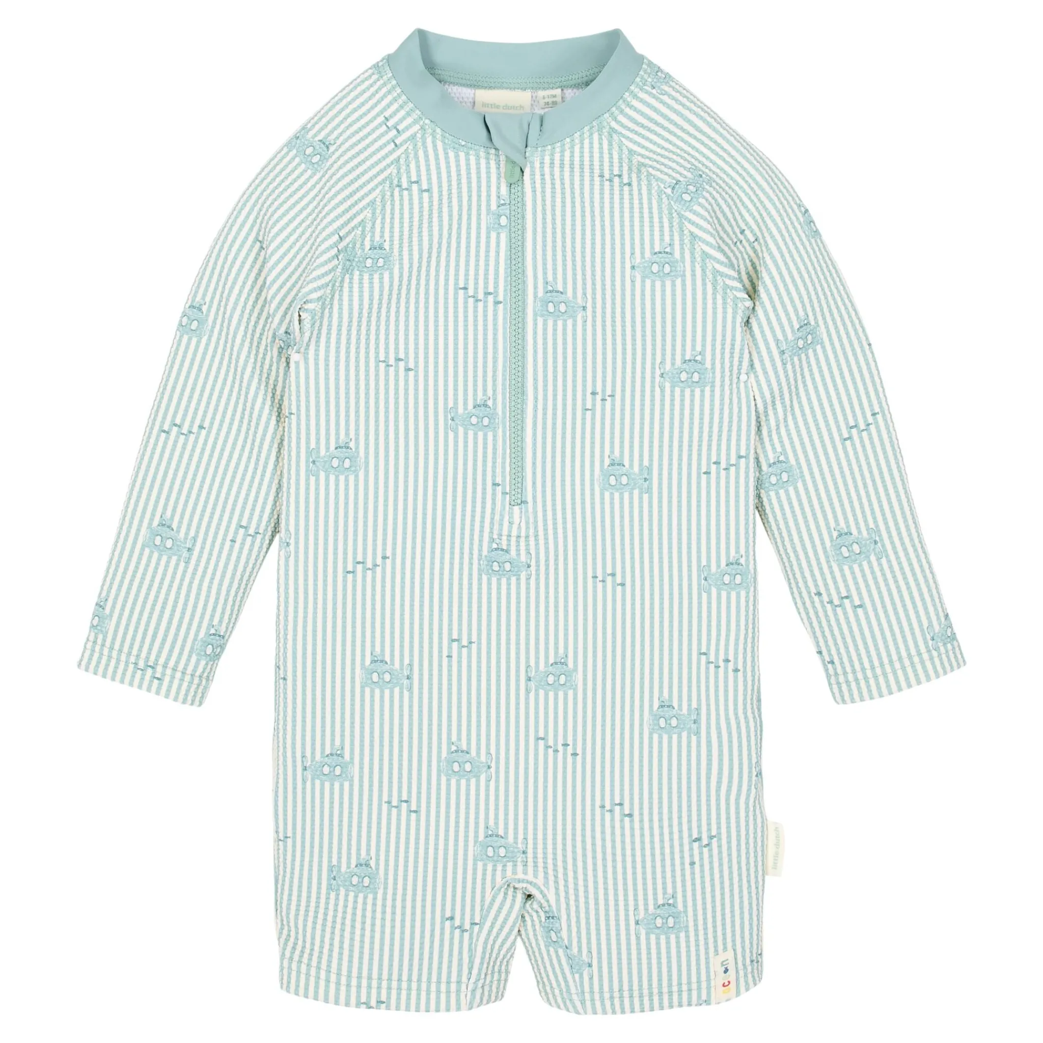 Little Dutch Swimsuit long sleeve - UPF 40 - Green - Ocean Adventure Best