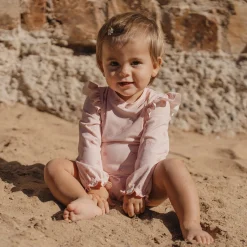 Little Dutch Swimsuit long sleeve - UPF 40 - Pink - Shells Outlet