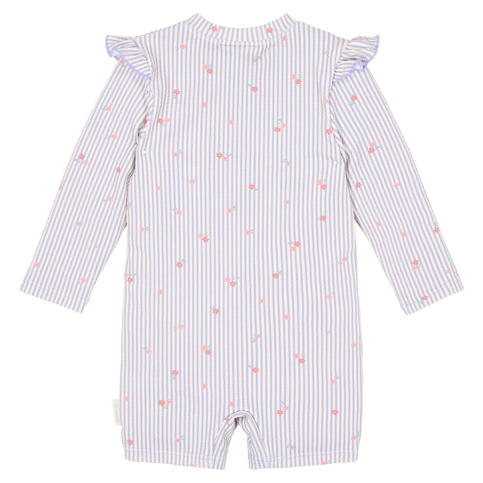Little Dutch Swimsuit long sleeve - UPF 40 - Purple - Stripes Hot