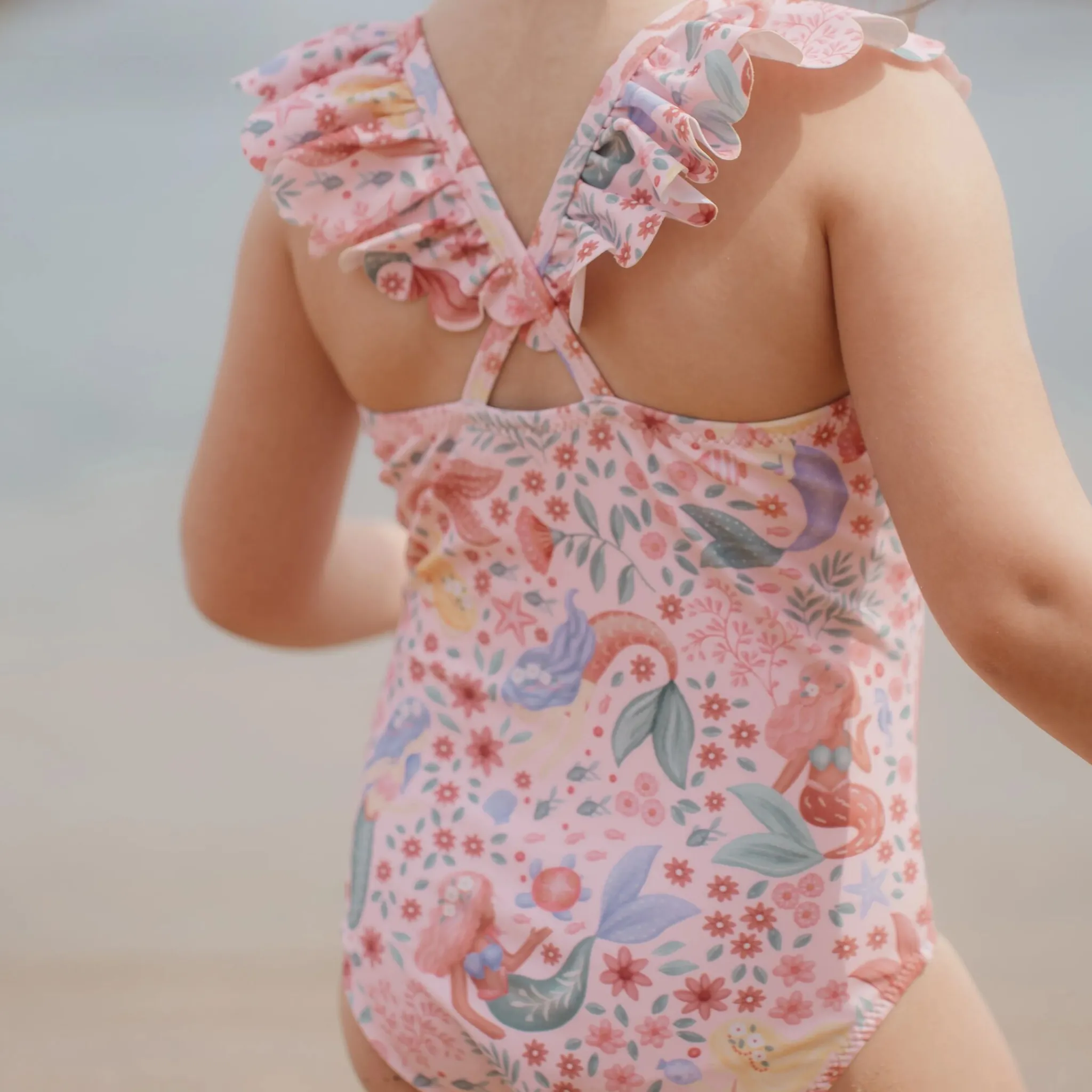 Little Dutch Swimsuit - Pink - Mermaid Print Outlet
