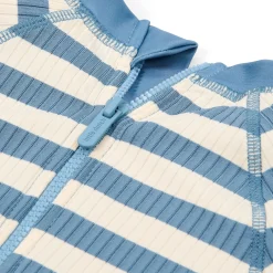 Little Dutch Swimsuit short sleeve - Blue - Ocean Blue Stripes Outlet