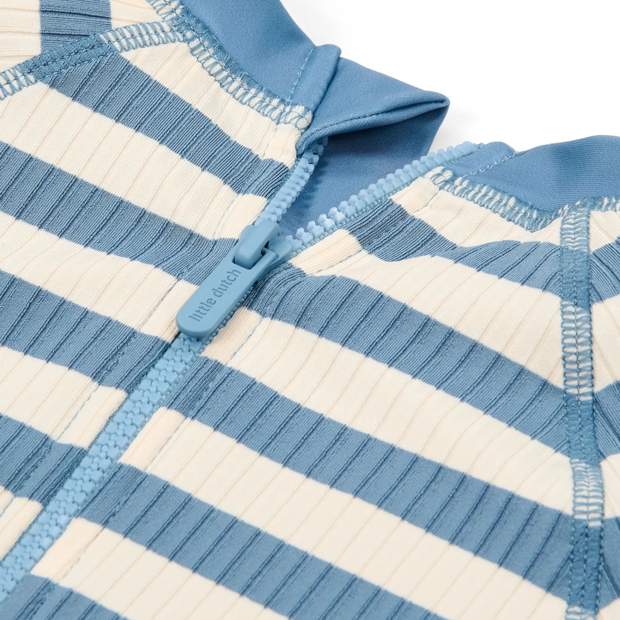 Little Dutch Swimsuit short sleeve - Blue - Ocean Blue Stripes Outlet