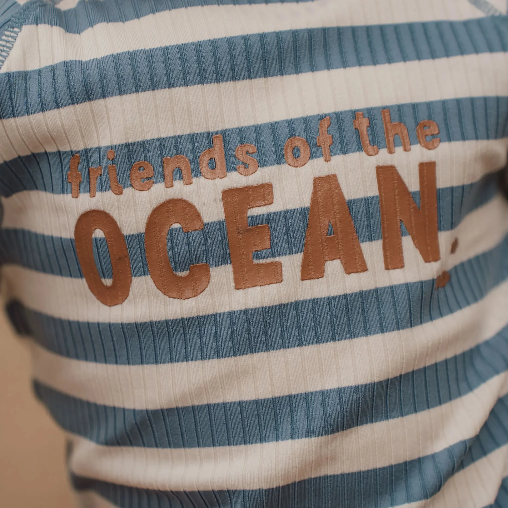 Little Dutch Swimsuit short sleeve - Blue - Ocean Blue Stripes Outlet