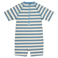 Little Dutch Swimsuit short sleeve - Blue - Ocean Blue Stripes Outlet