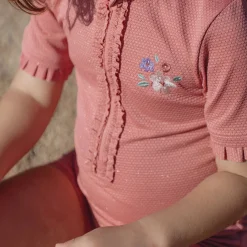 Little Dutch Swimsuit short sleeve - Pink - Glitter Sale