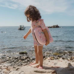 Little Dutch Swimsuit short sleeve - Pink - Mermaid print Hot