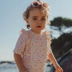 Little Dutch Swimsuit short sleeves - Floral print