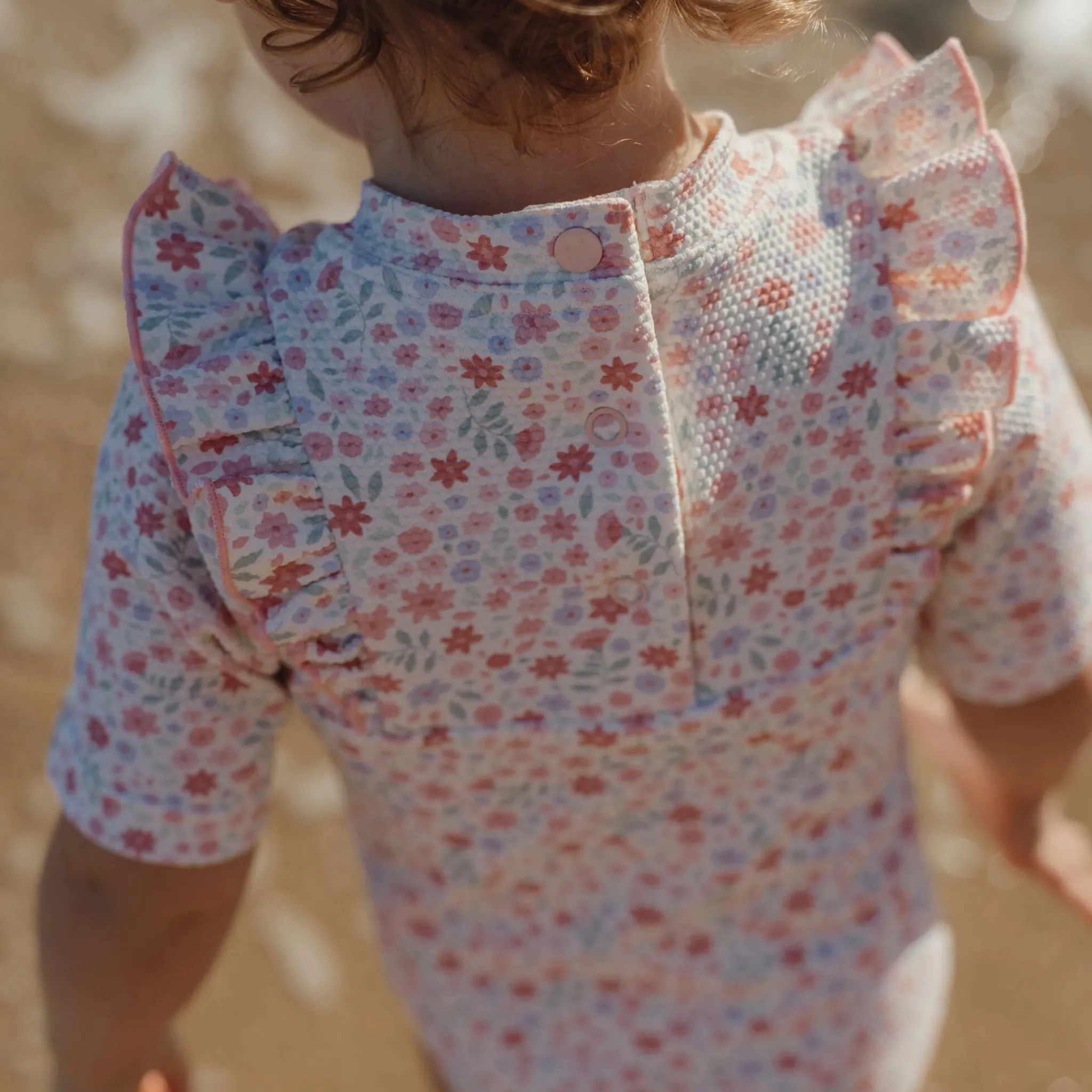 Little Dutch Swimsuit short sleeves - Floral print