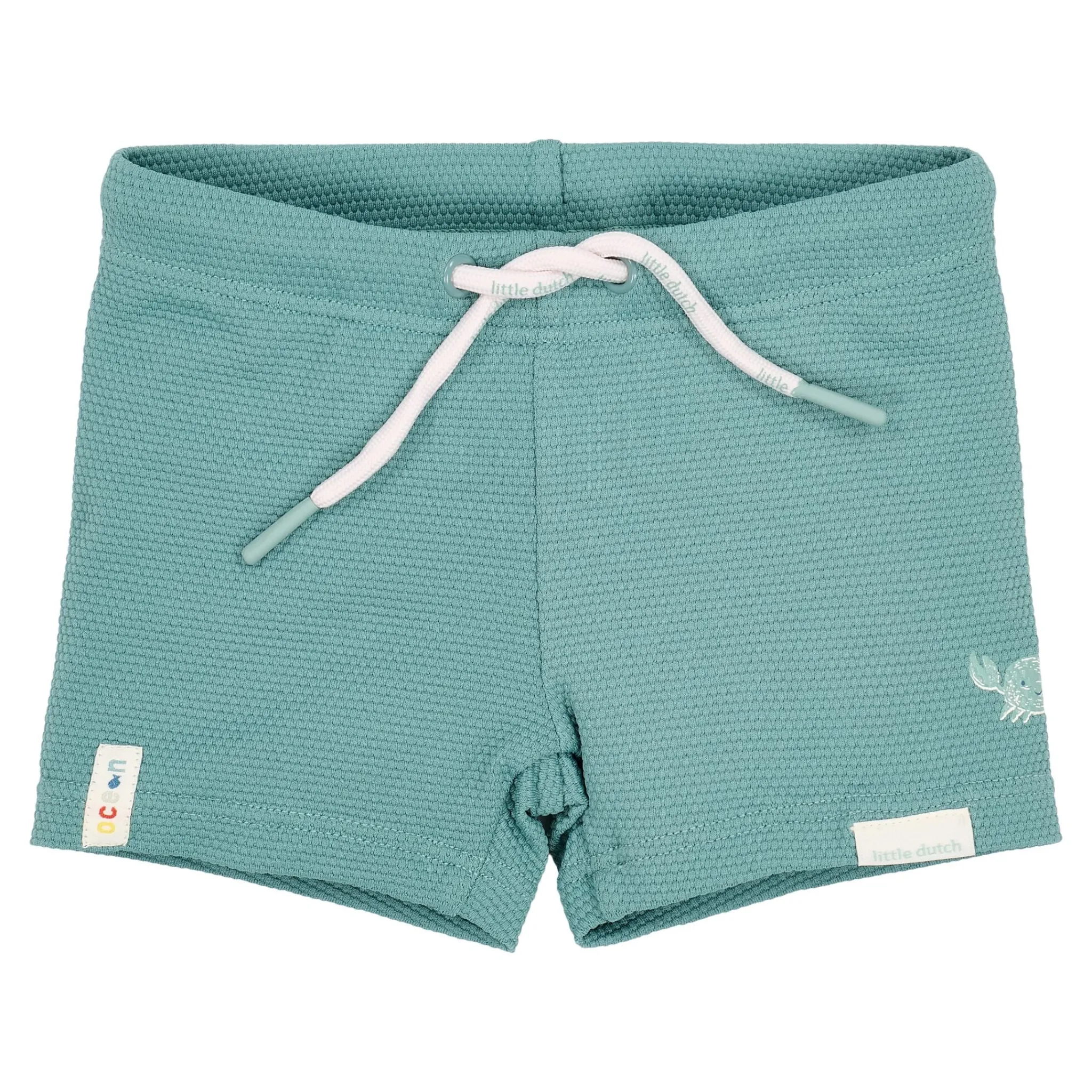 Little Dutch Swim trunks - Green - Waffle texture Best