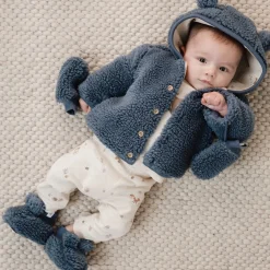 Little Dutch Teddy mittens - Blue - Newborn Naturals Hot