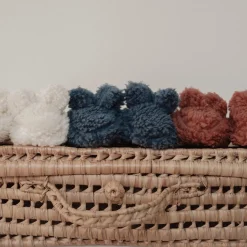 Little Dutch Teddy slippers - Blue - Newborn Naturals Hot