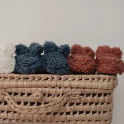 Little Dutch Teddy slippers - Pink - Newborn Naturals Clearance