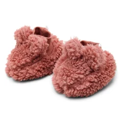 Little Dutch Teddy slippers - Pink - Newborn Naturals Clearance