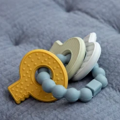 Little Dutch Teething toy keychain blue New