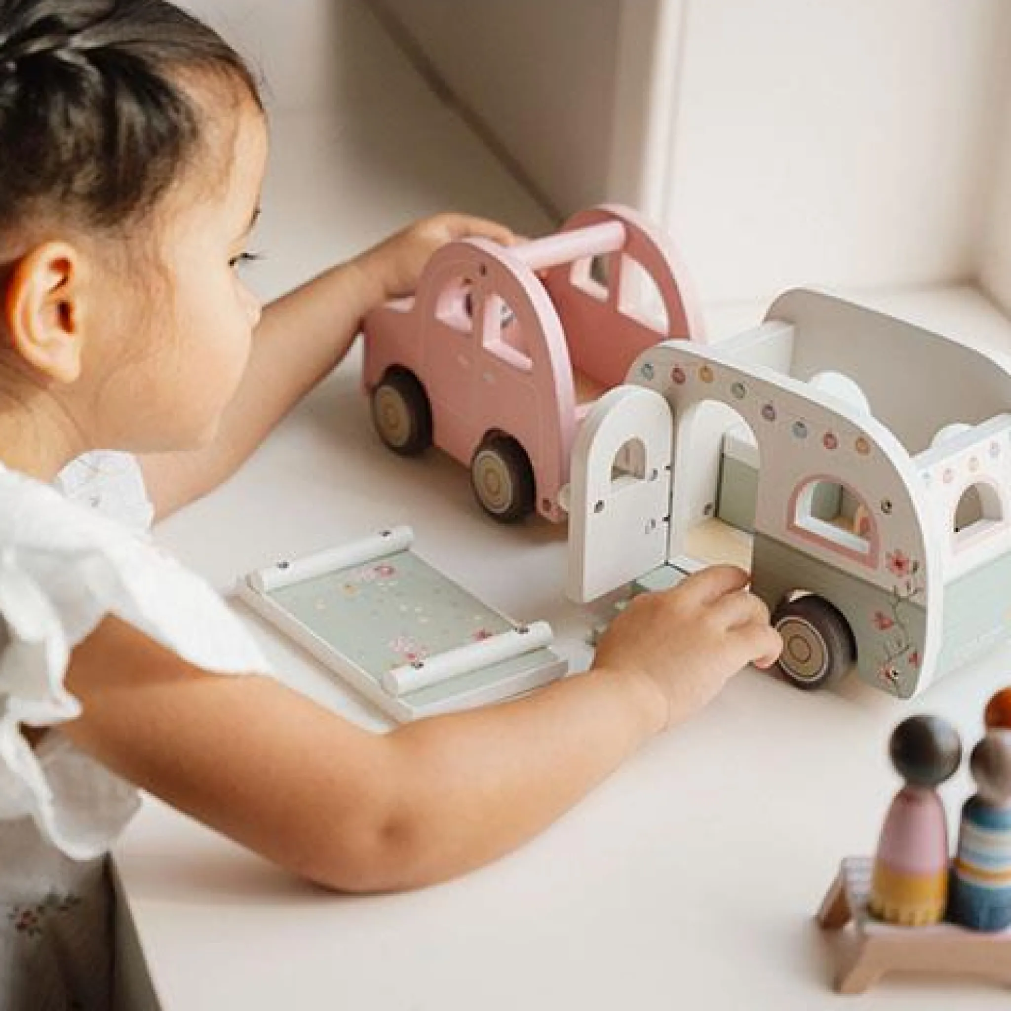 Little Dutch Toy car with caravan - Multicolored - Essentials Clearance