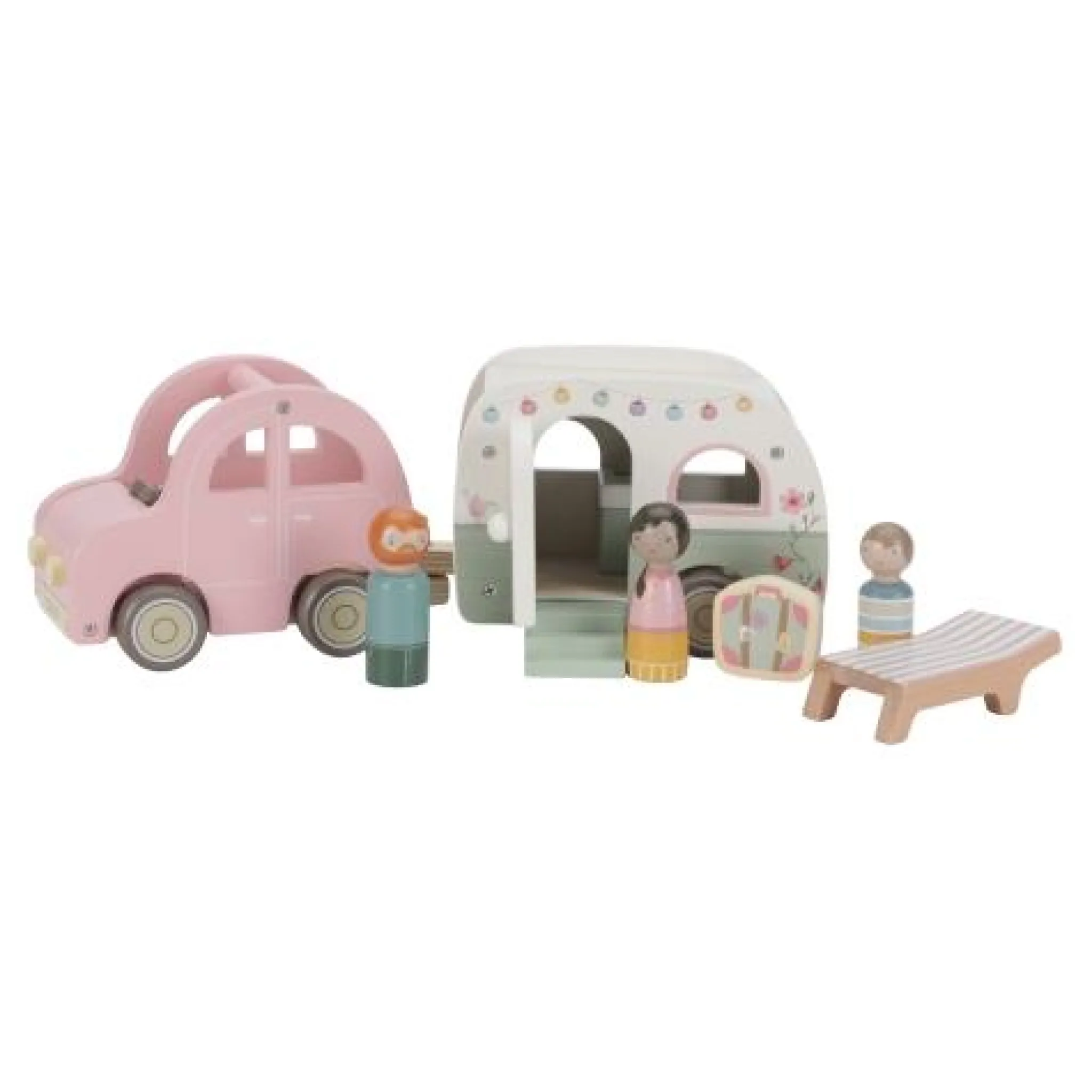 Little Dutch Toy car with caravan - Multicolored - Essentials Clearance