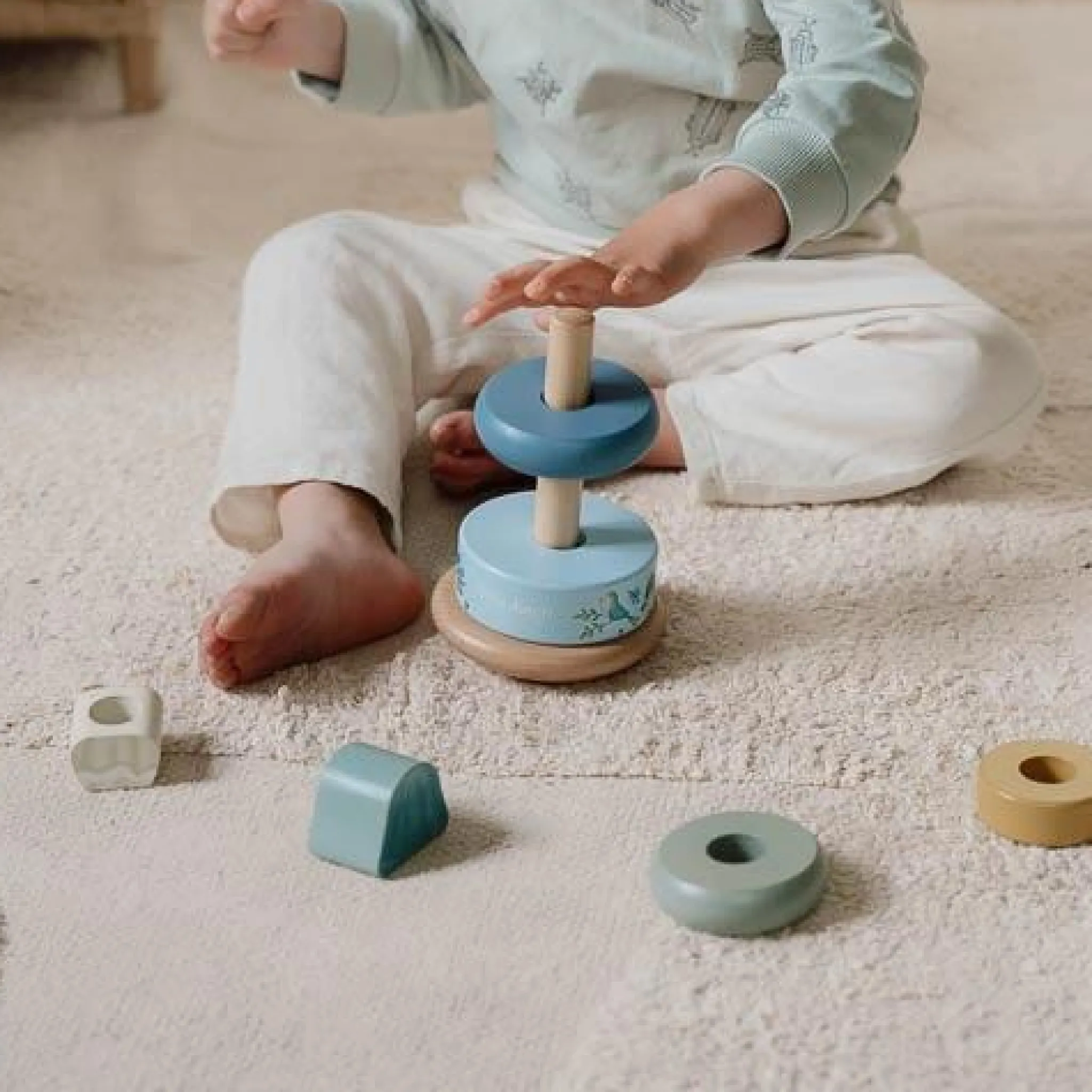 Little Dutch Tumble stacker - Blue - Forest Friends Clearance