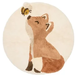 Little Dutch Vos - Beige - Forest Friends rug Clearance