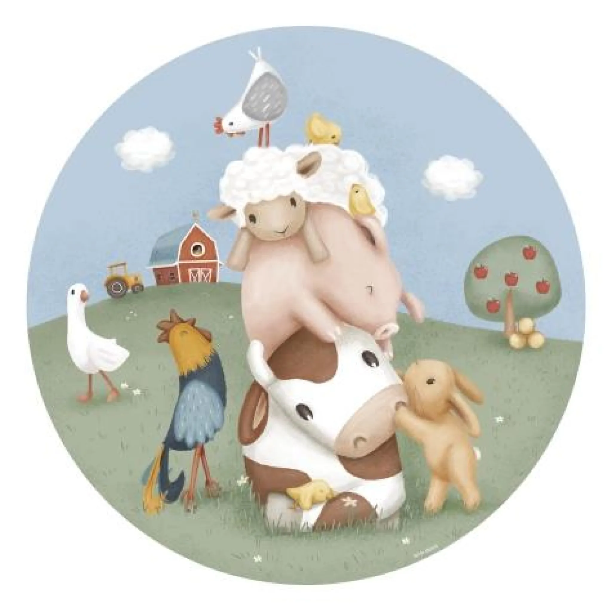 Little Dutch Wallpaper circle - Multicolored - Little Farm Best