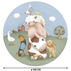 Little Dutch Wallpaper circle - Multicolored - Little Farm Best
