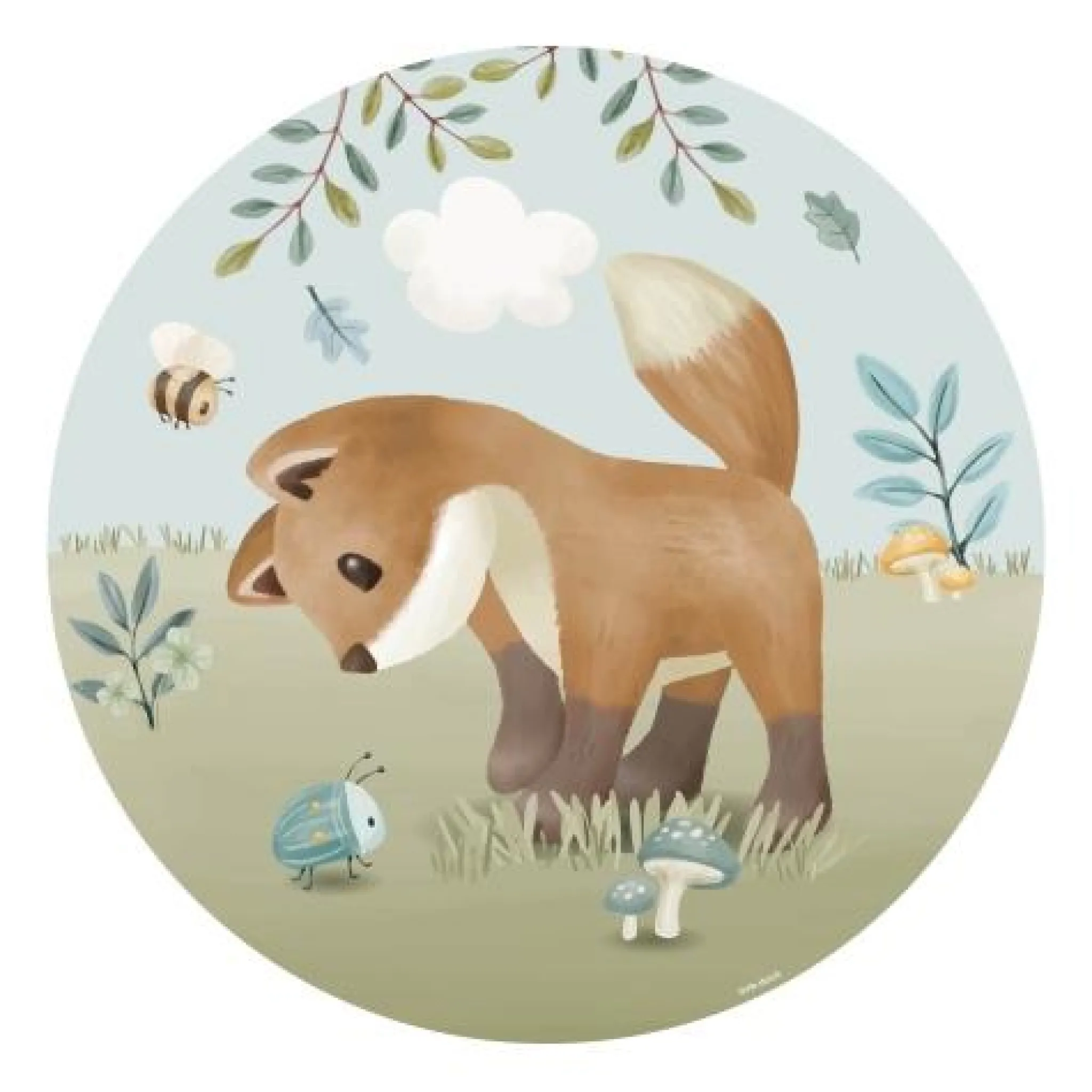 Little Dutch Wallpaper circle - Multicolored - Forest Friends New