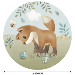 Little Dutch Wallpaper circle - Multicolored - Forest Friends New