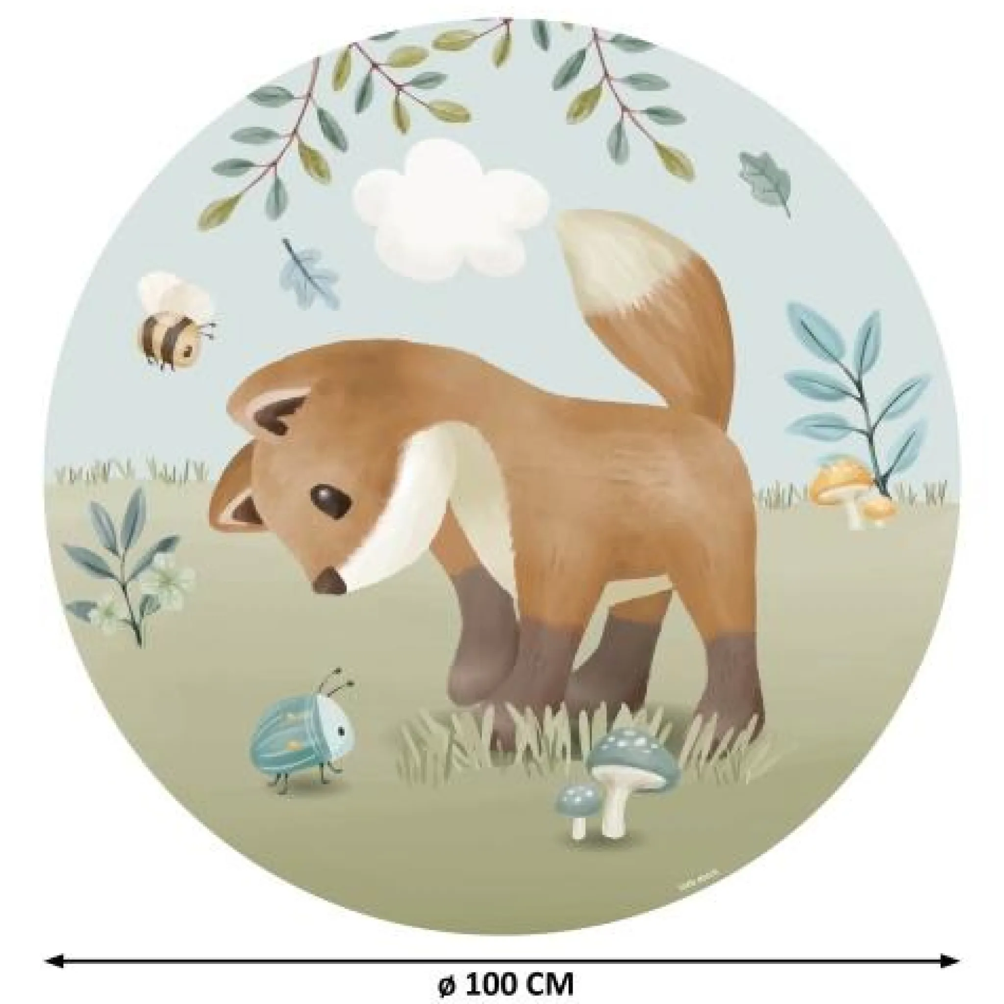 Little Dutch Wallpaper circle - Multicolored - Forest Friends New