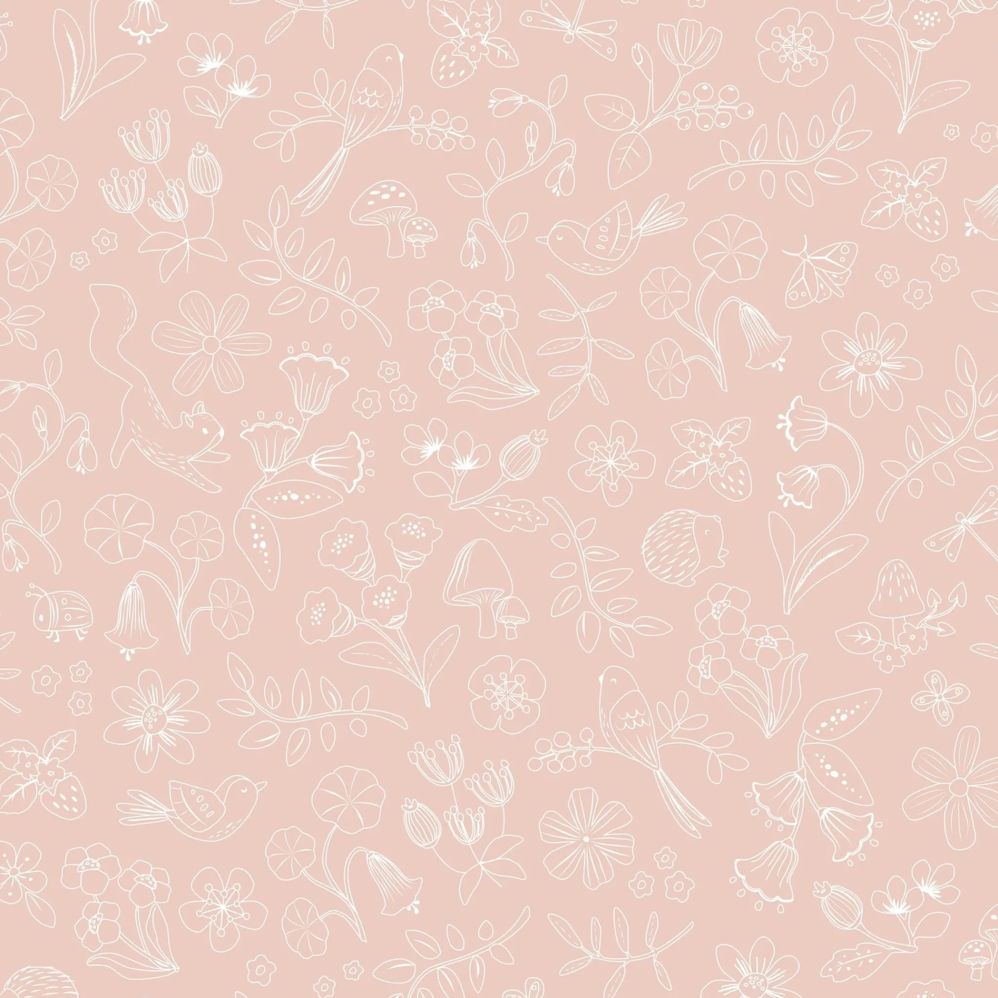 Little Dutch Wallpaper sample non-woven wallpaper – Pink – Fairy Friends – Fairy Wonder
