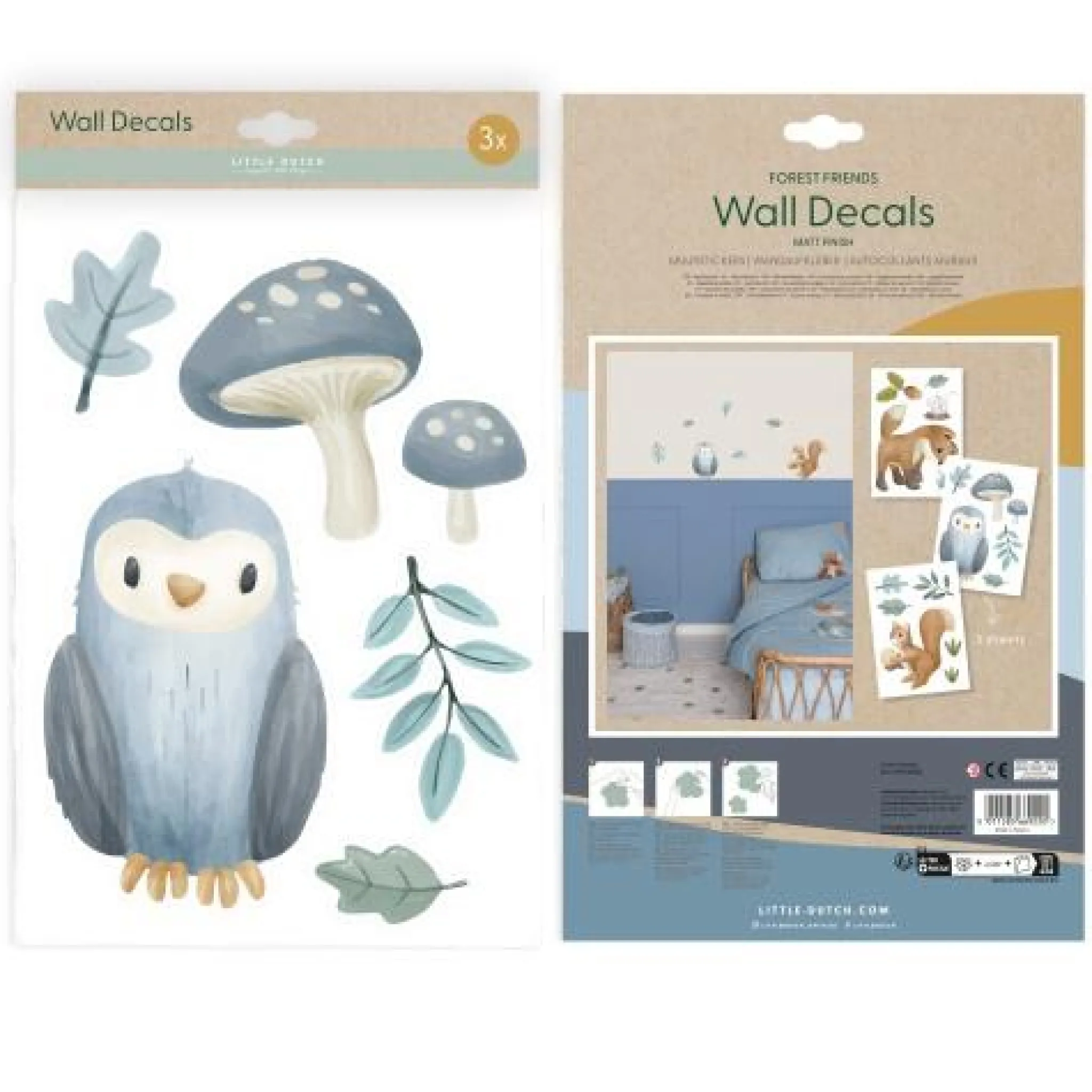 Little Dutch Wall stickers - Multicolored - Forest Friends Hot