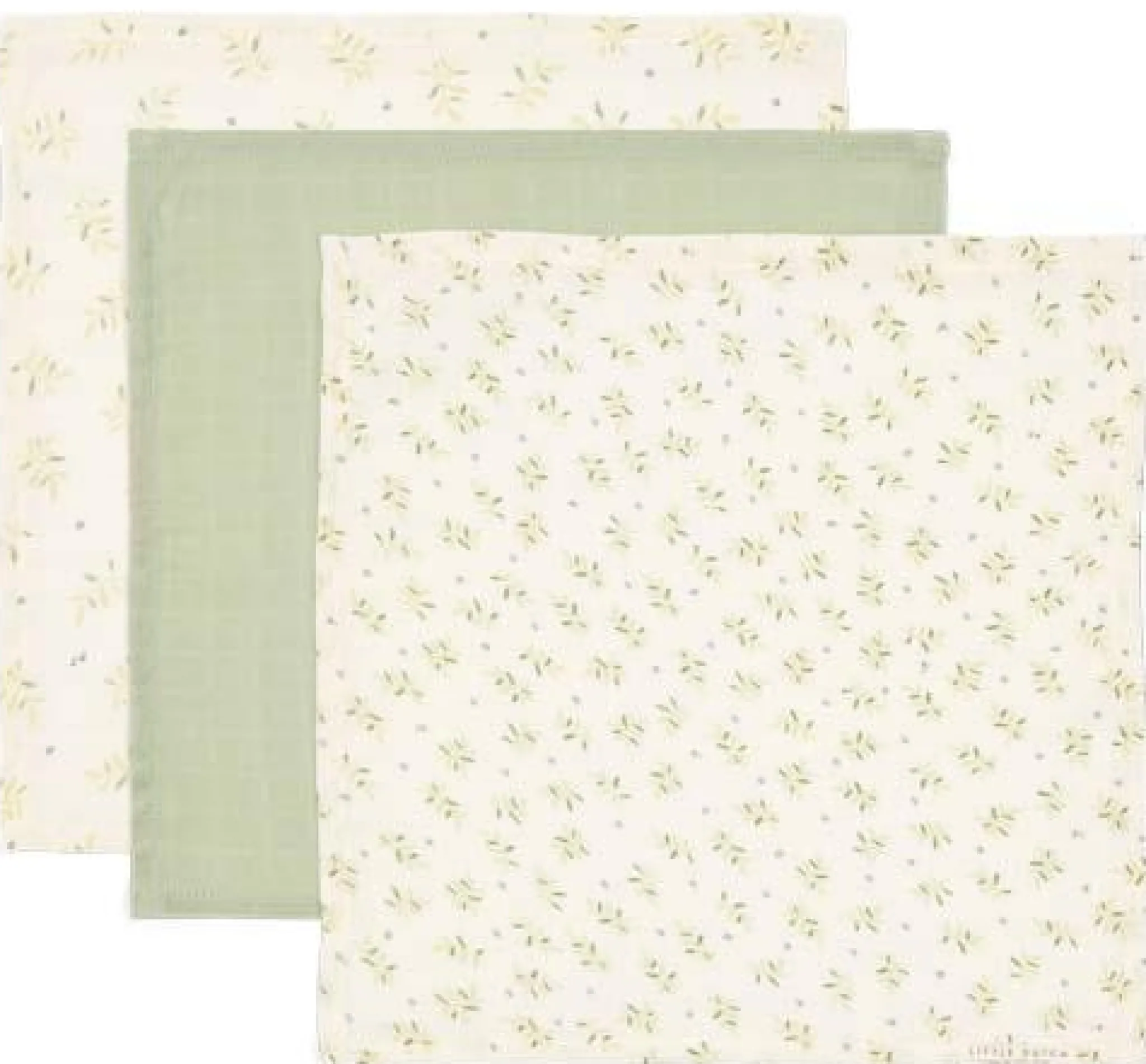 Little Dutch Washcloth set - Green - Essentials - Blueberry Leaves Hot