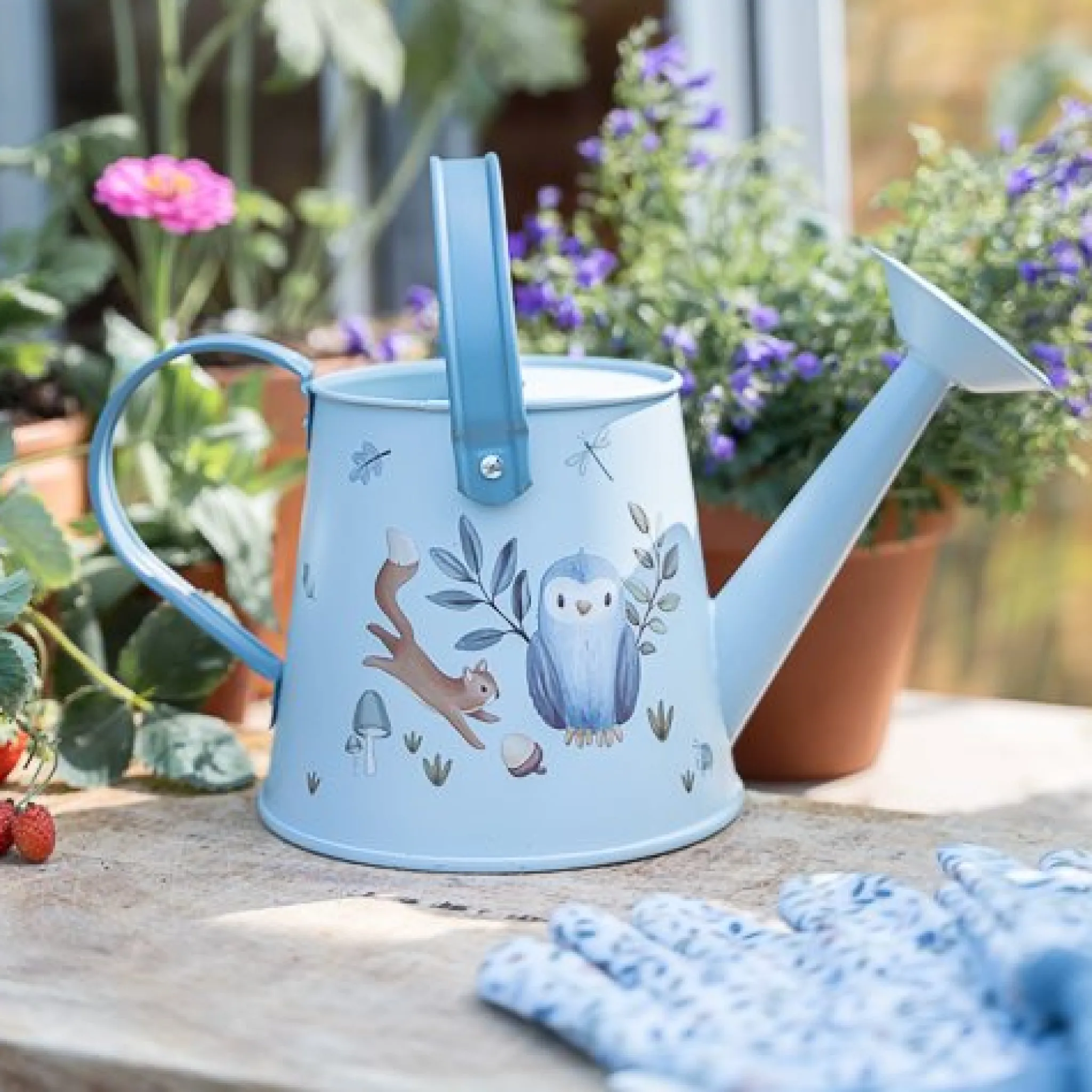 Little Dutch Watering can - Blue - Forest Friends Hot