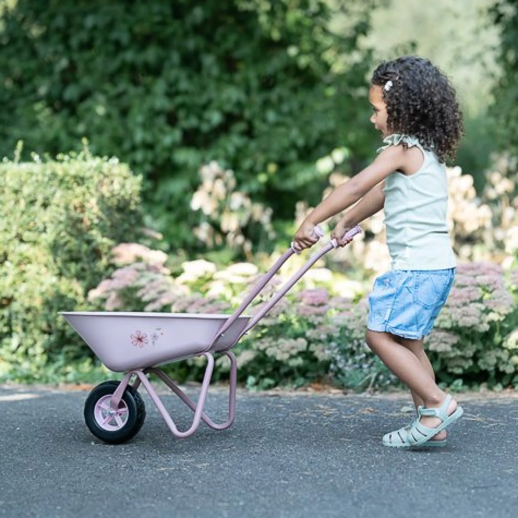 Little Dutch Wheelbarrow - Pink - Fairy Garden New