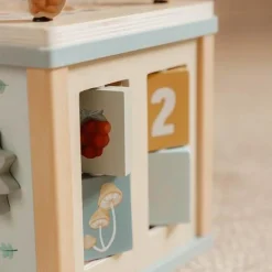 Little Dutch Wooden activity cube - Blue - Forest Friends Online