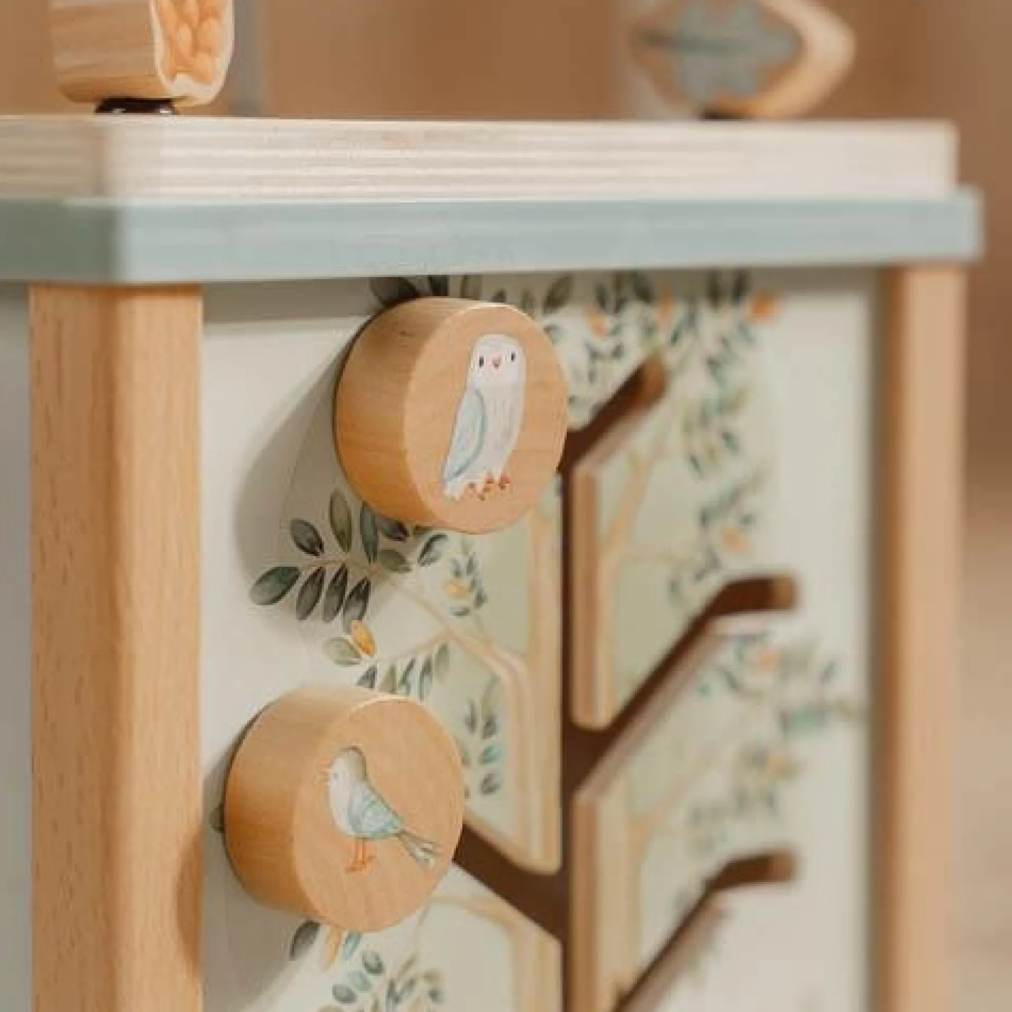 Little Dutch Wooden activity cube - Blue - Forest Friends Online