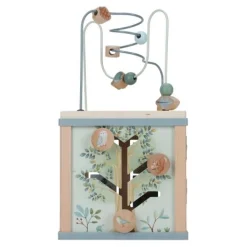Little Dutch Wooden activity cube - Blue - Forest Friends Online