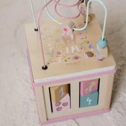 Little Dutch Wooden activity cube - Pink - Fairy Garden Best