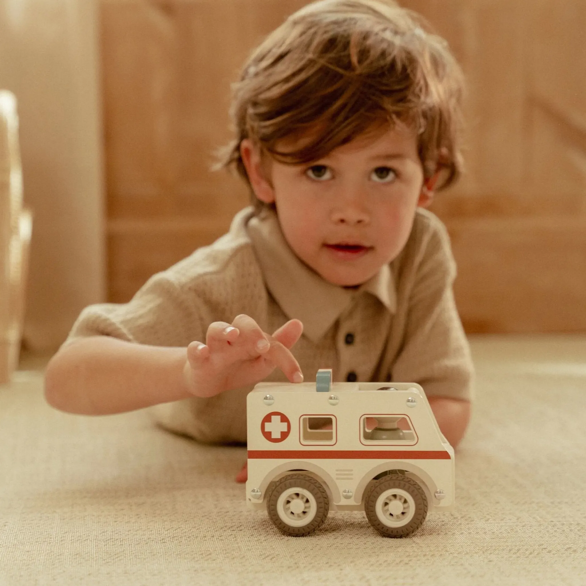 Little Dutch Wooden ambulance - White - Essentials Best