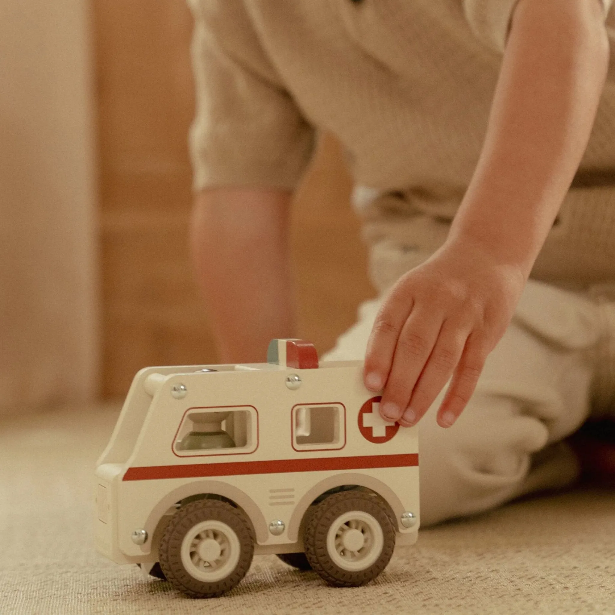 Little Dutch Wooden ambulance - White - Essentials Best