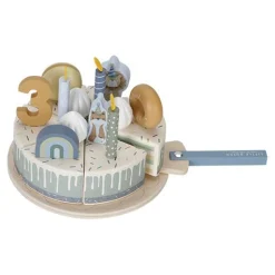 Little Dutch Wooden Birthday Cake - Blue - Essentials