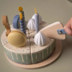 Little Dutch Wooden Birthday Cake - Blue - Essentials