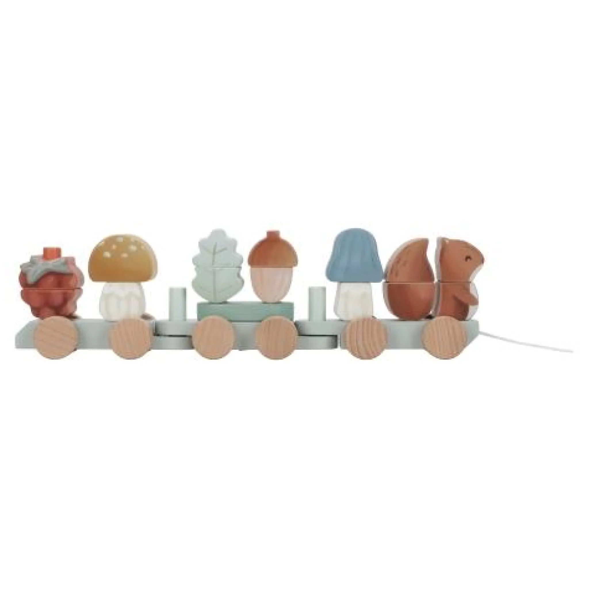 Little Dutch Wooden Block Train - Blue - Forest Friends Online